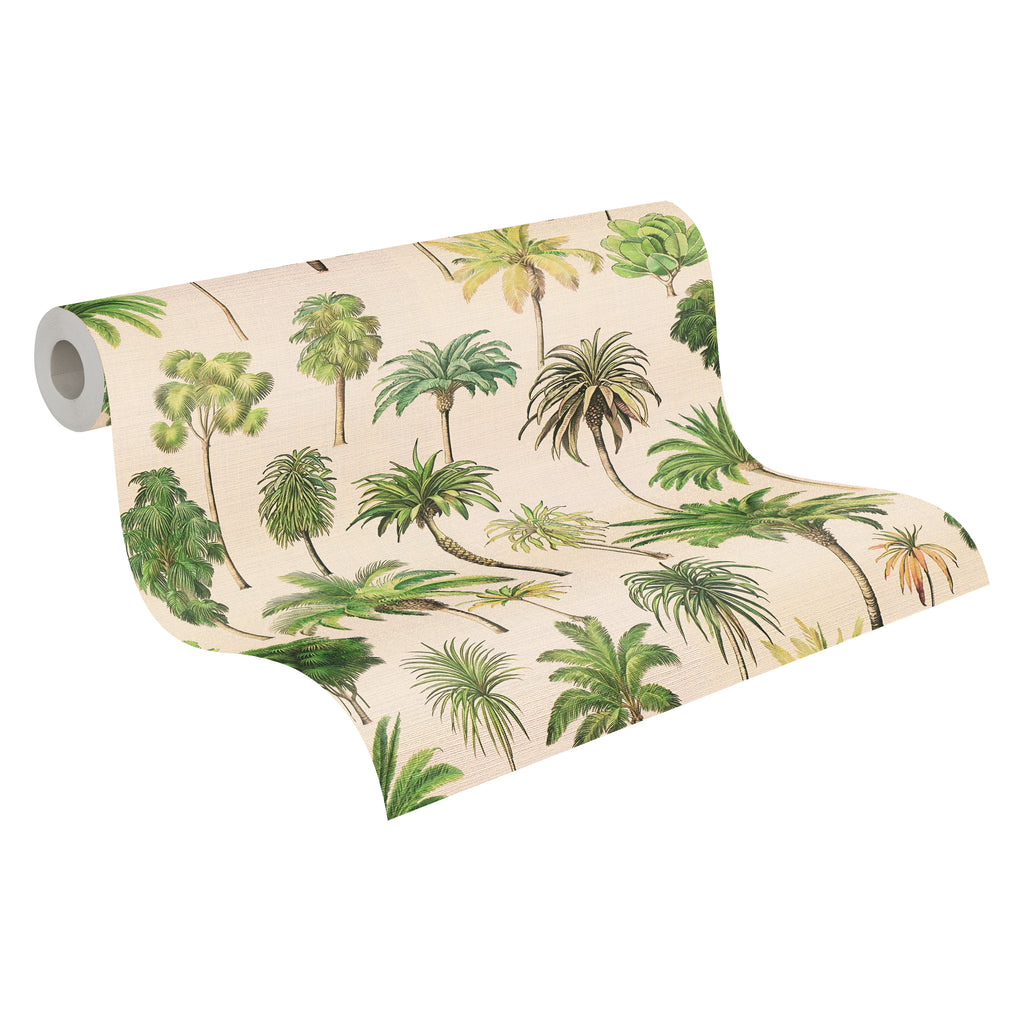 High-Quality Non-Woven Wallpaper Beige Floral