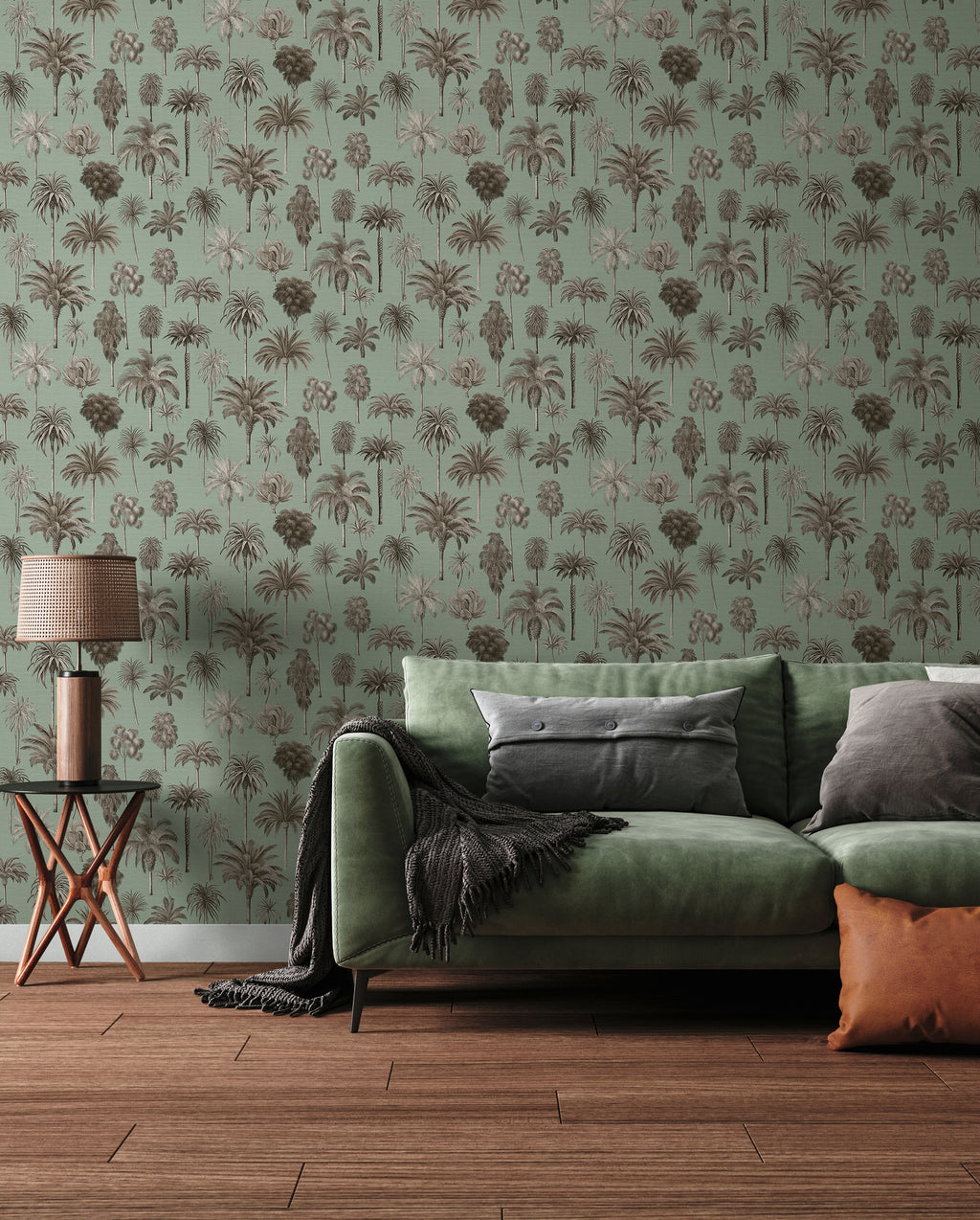 High-Quality Non-Woven Wallpaper Brown Floral