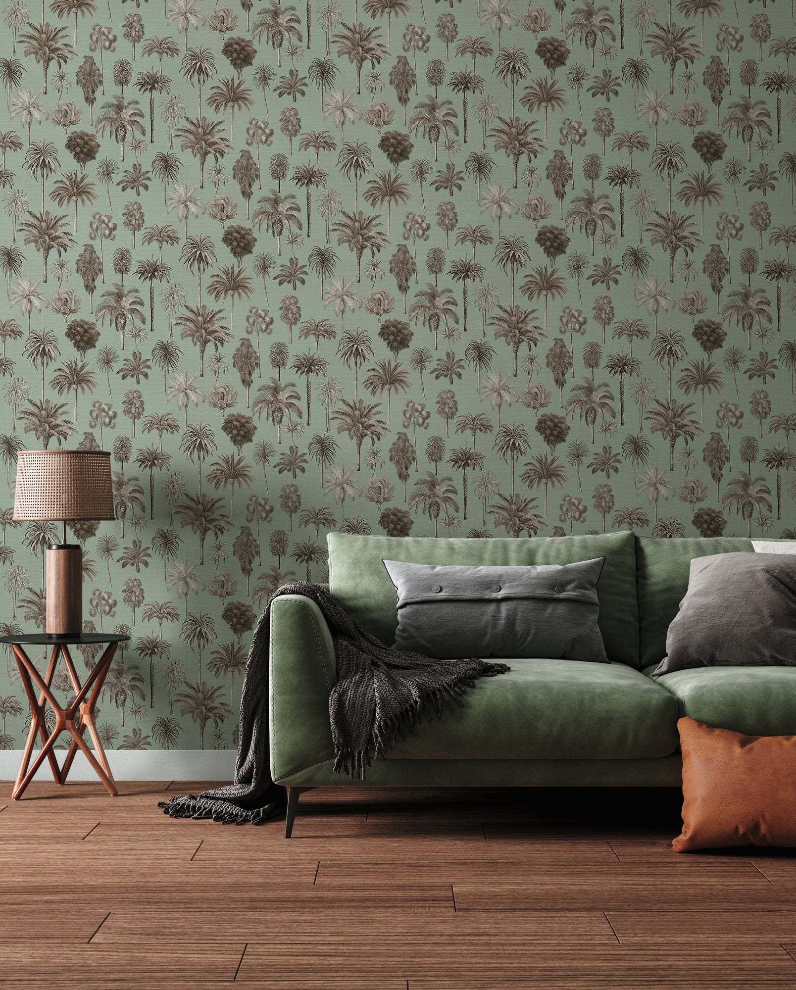 High-Quality Non-Woven Wallpaper Brown Floral