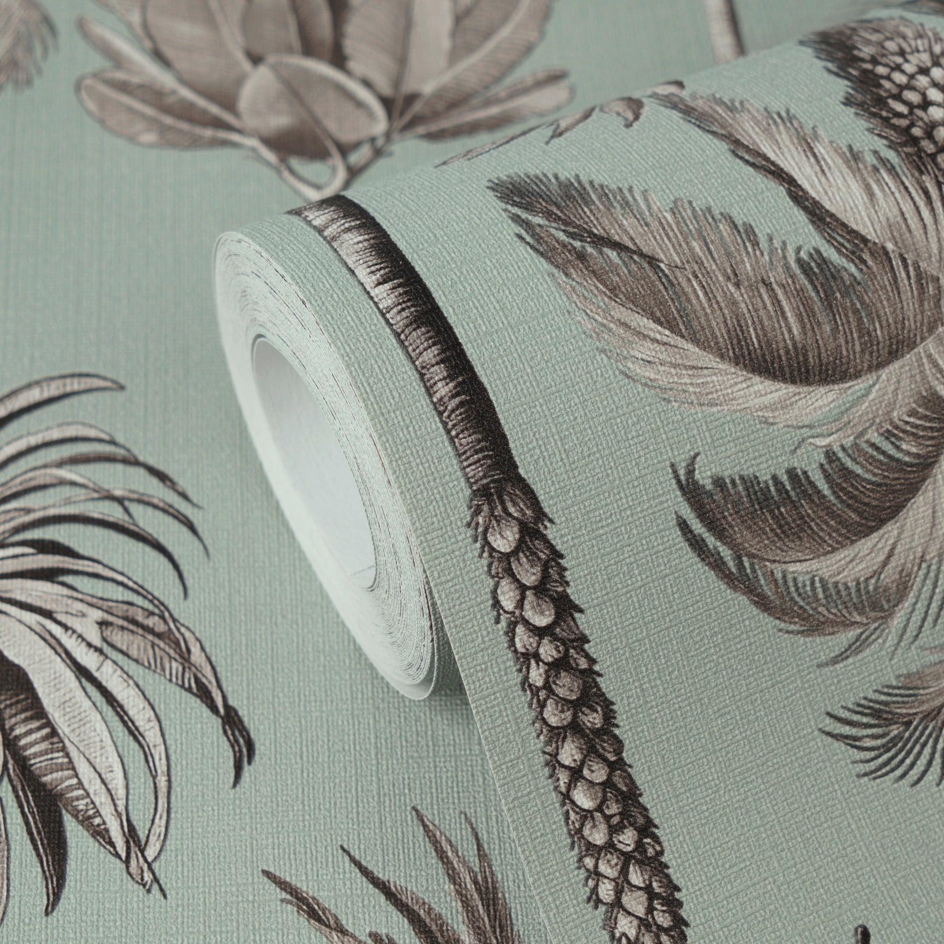 High-Quality Non-Woven Wallpaper Brown Floral