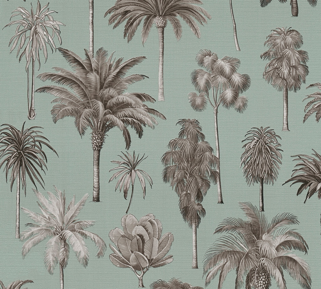 High-Quality Non-Woven Wallpaper Brown Floral