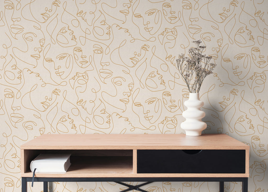 High-Quality Non-Woven Wallpaper White Modern