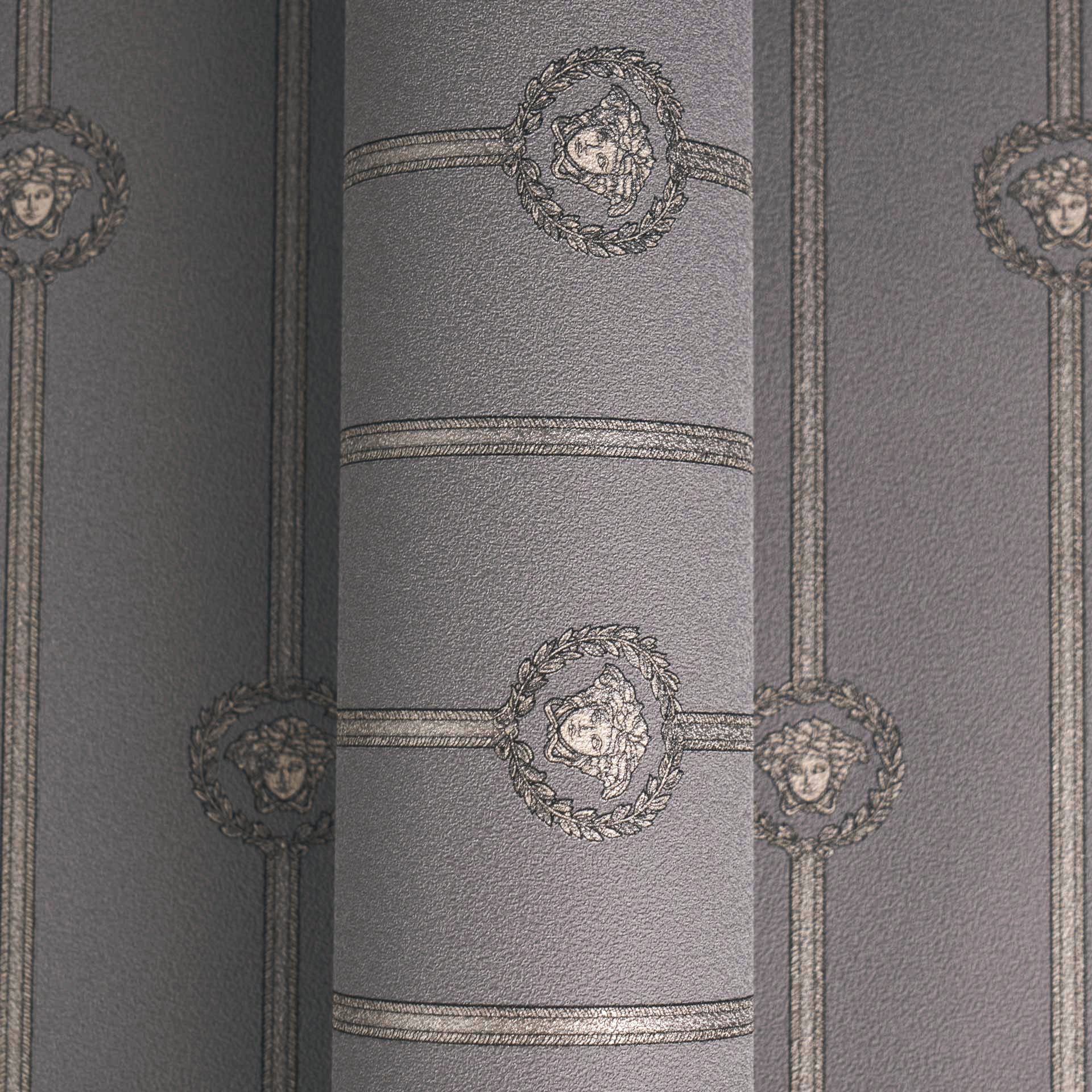 Versace 6-Vliestapete Vinyltapete Grau Streifentapete
