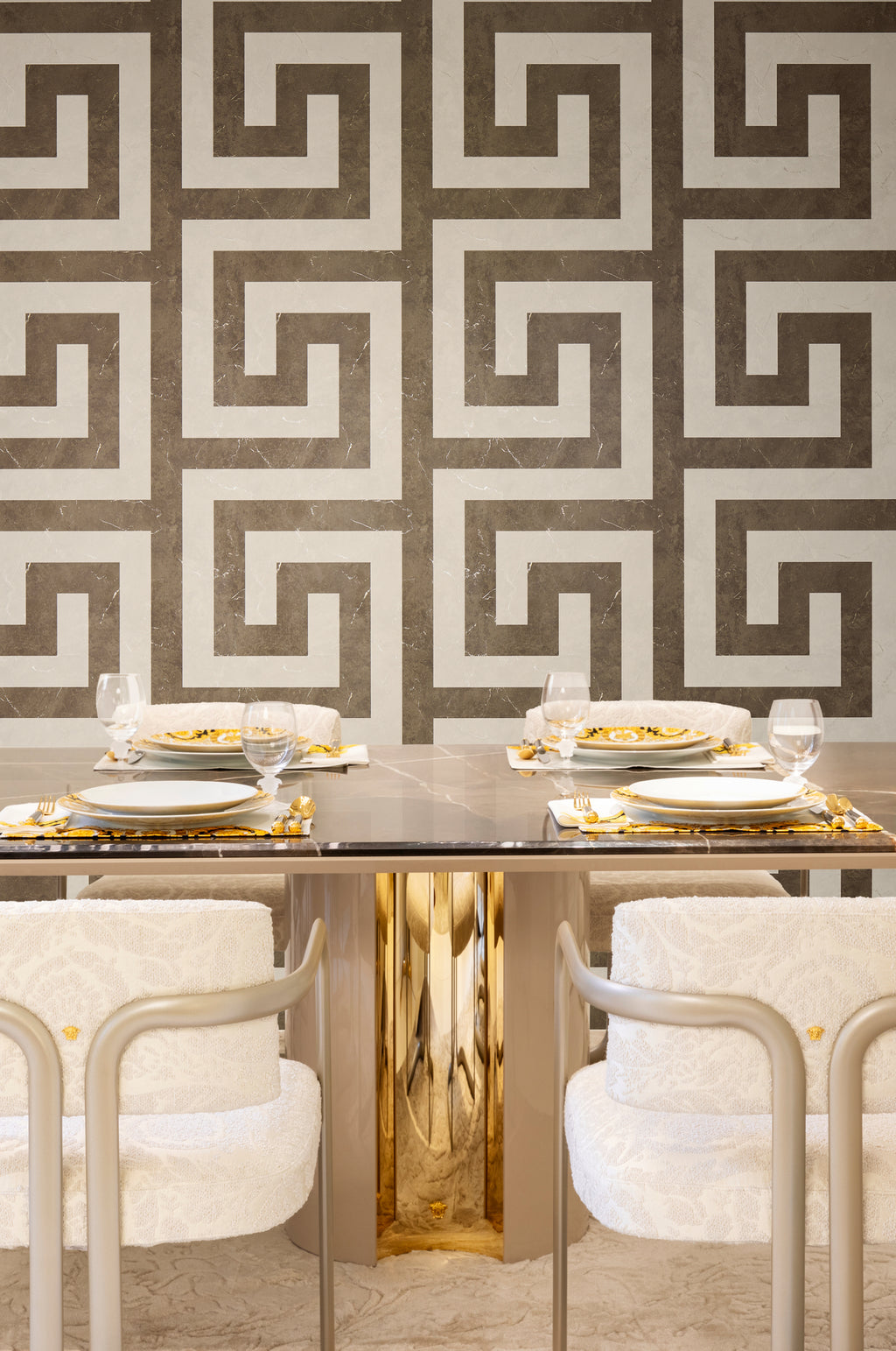 Versace 6-Vliestapete Vinyltapete Braun Maander