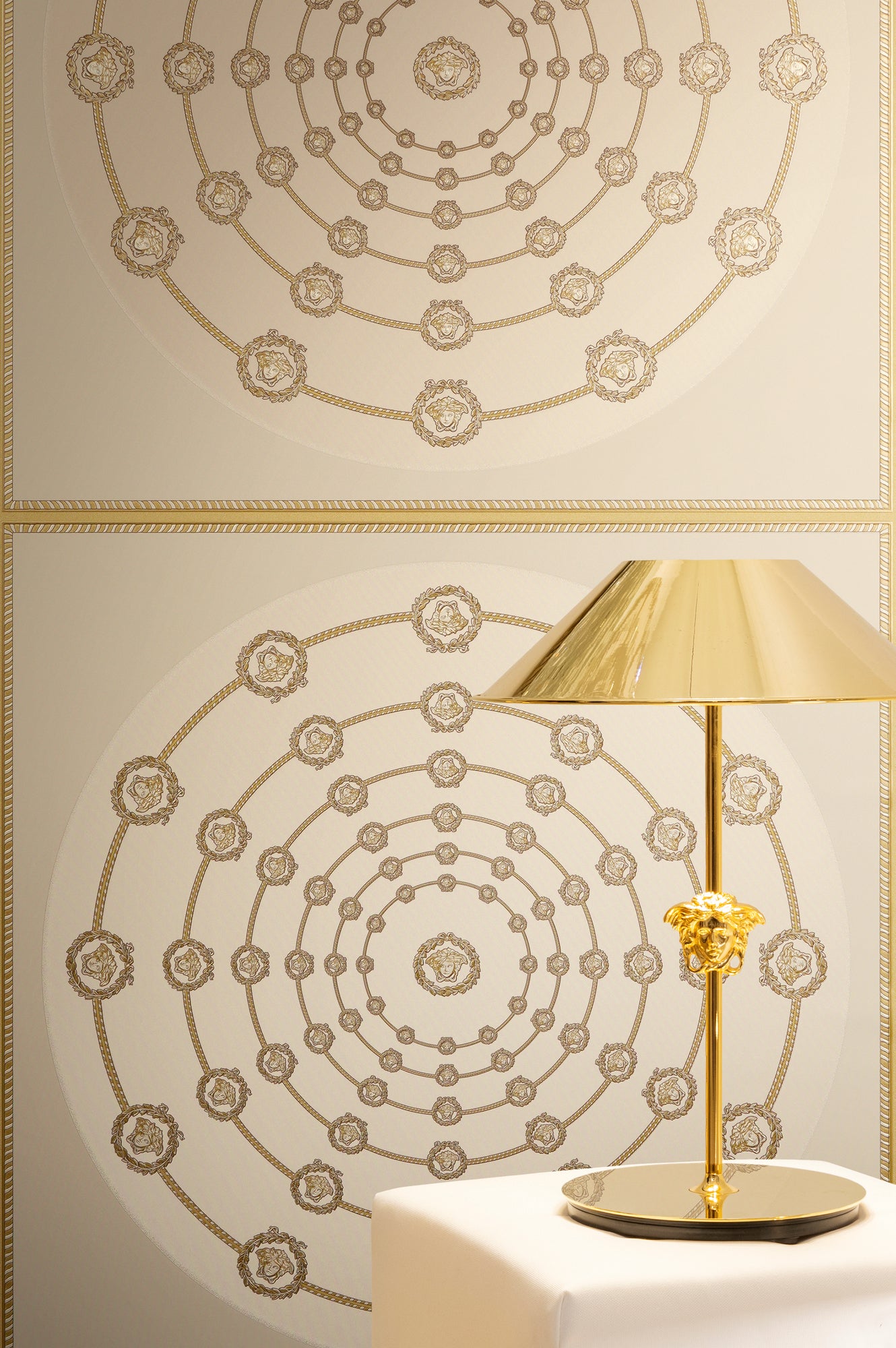 Versace 6-Vliestapete Vinyltapete Beige Medusakopf