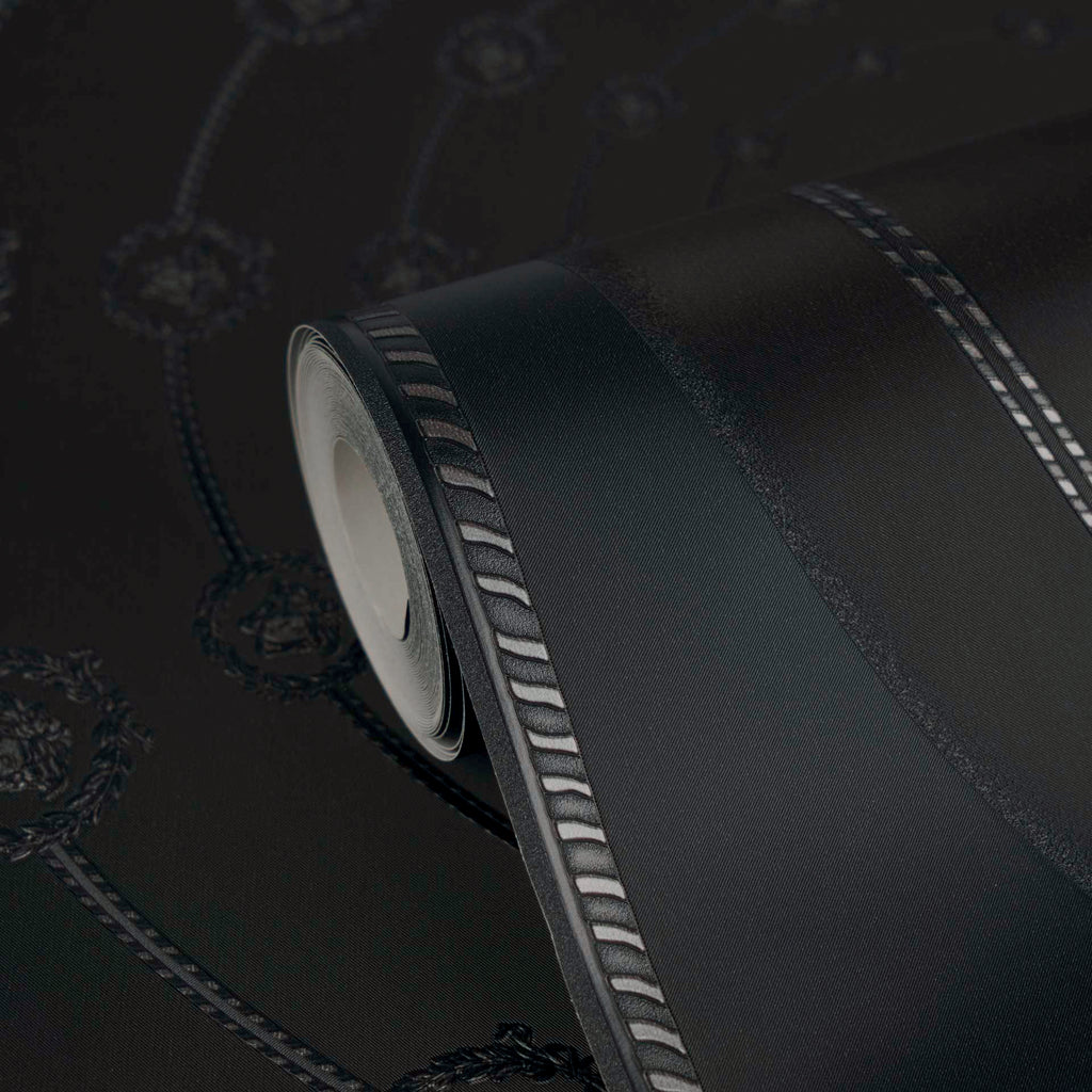 Versace 6-Vliestapete Vinyltapete Schwarz Medusakopf