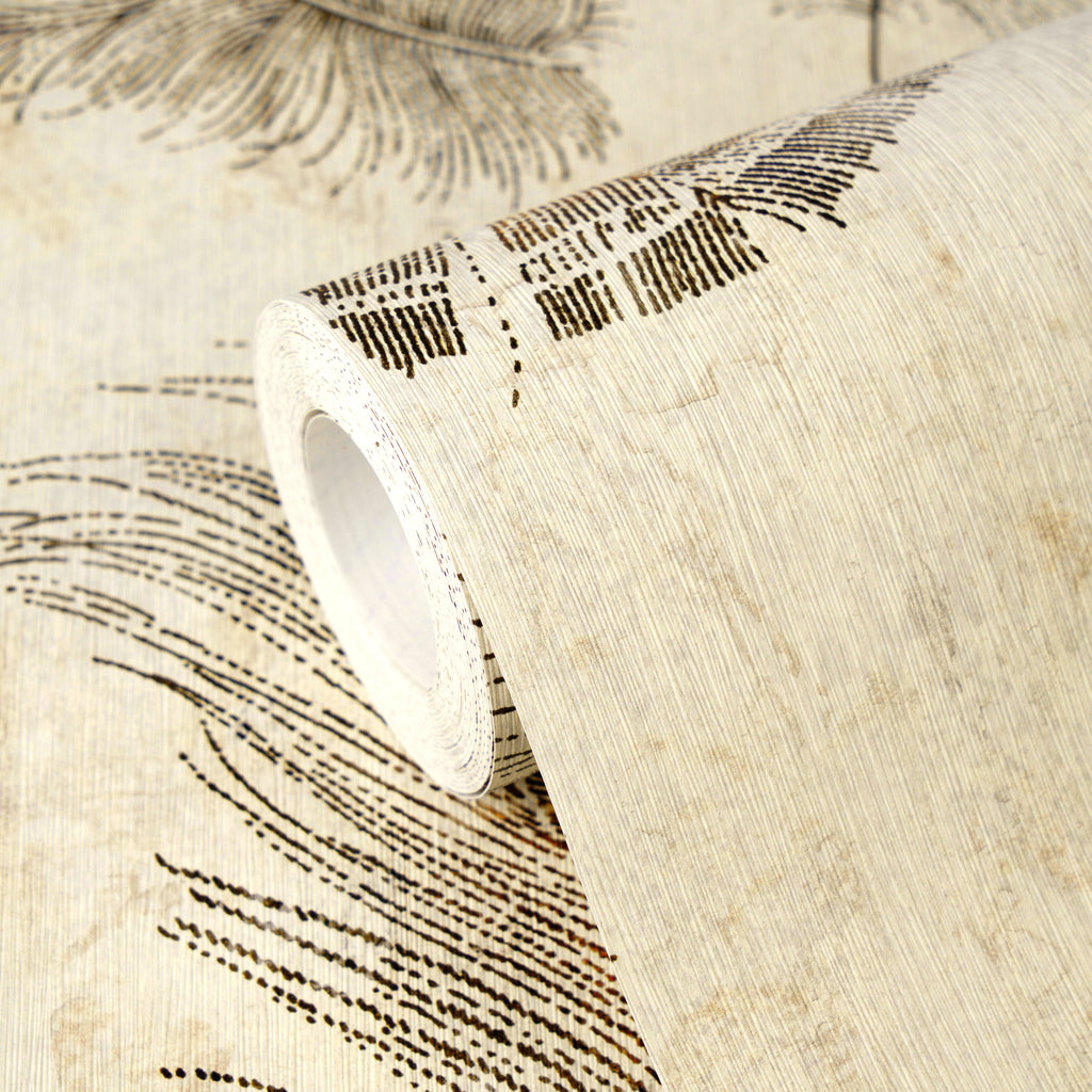 Premium Non-Woven Wallpaper Beige Asian