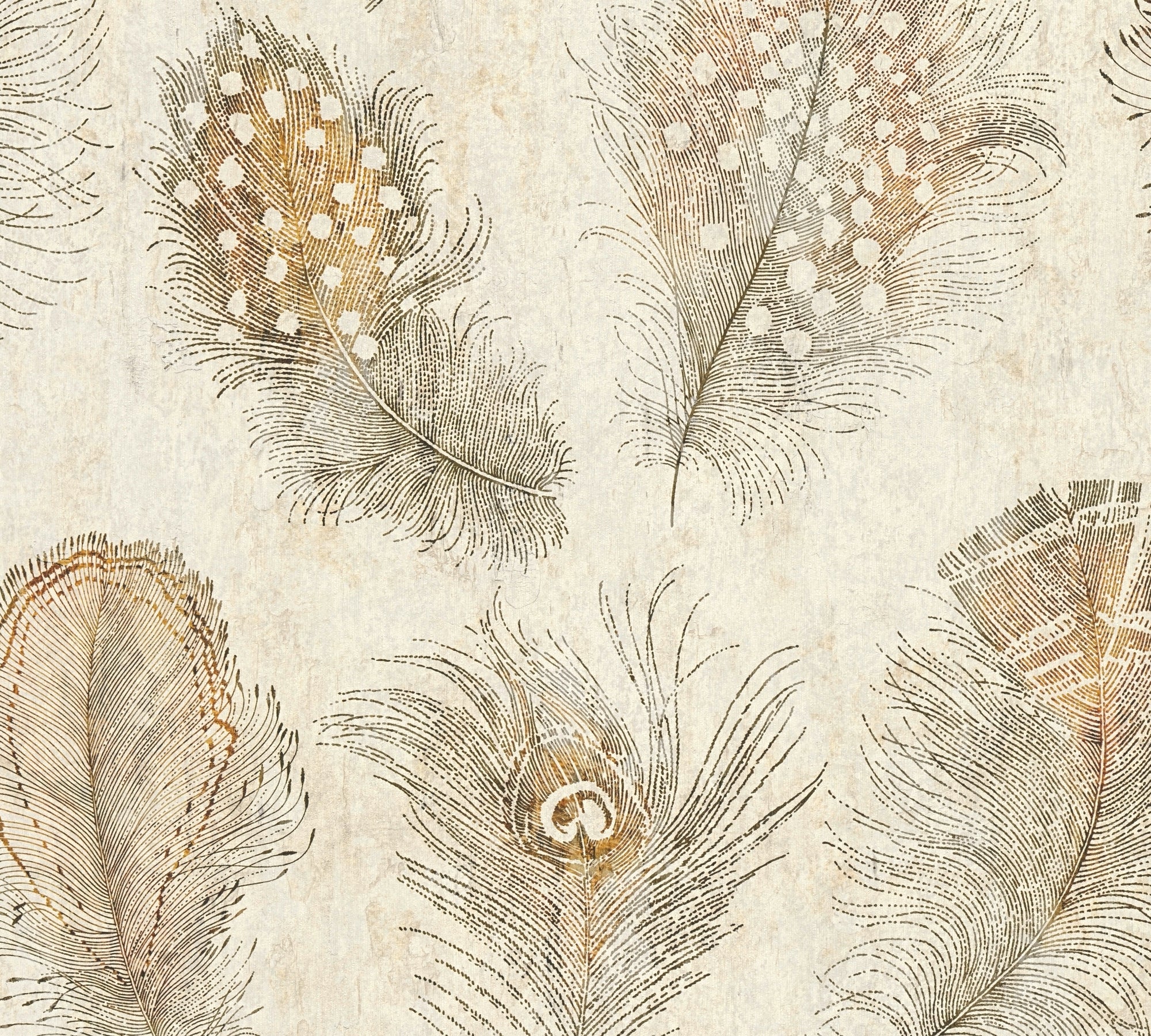 Premium Non-Woven Wallpaper Beige Asian