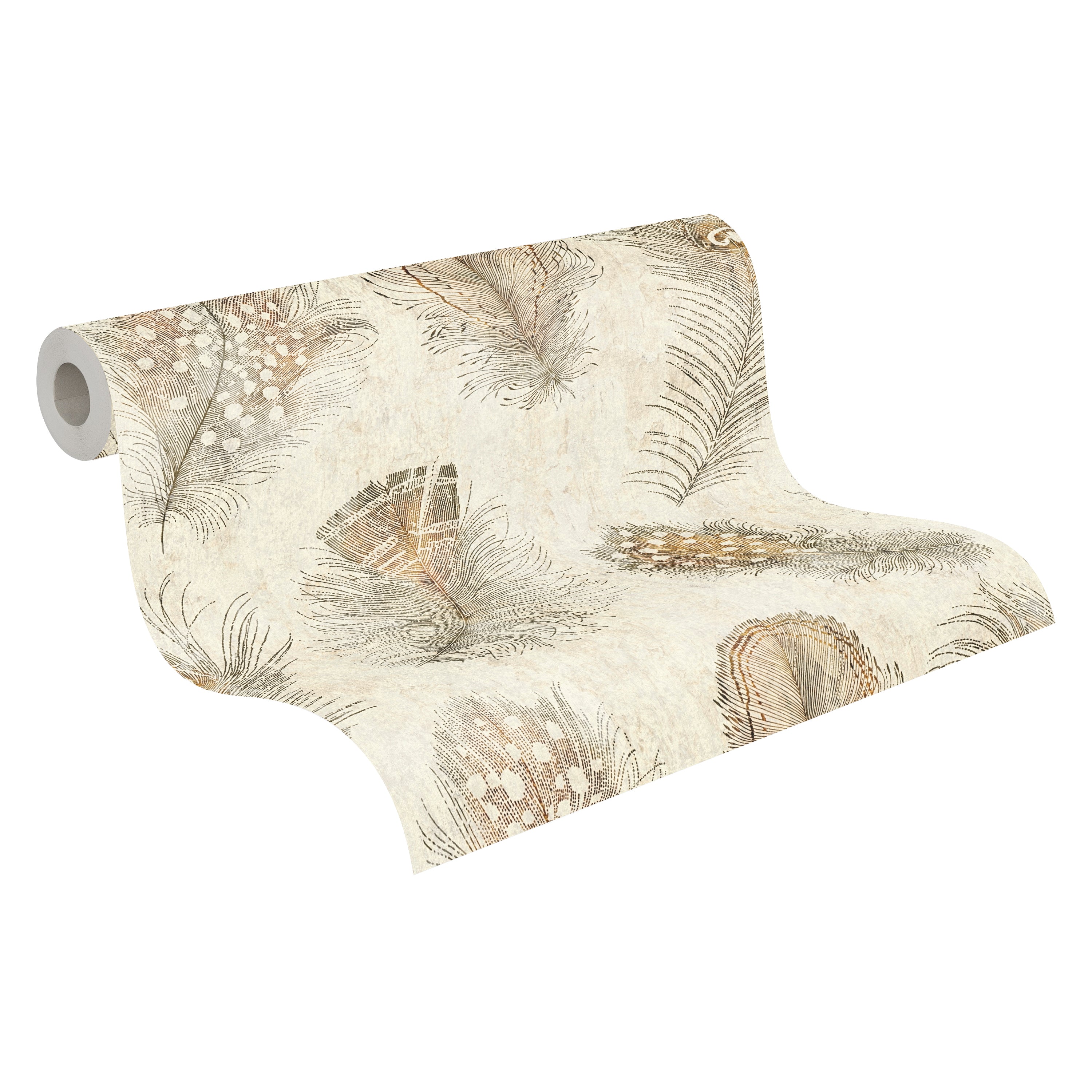Premium Non-Woven Wallpaper Beige Asian