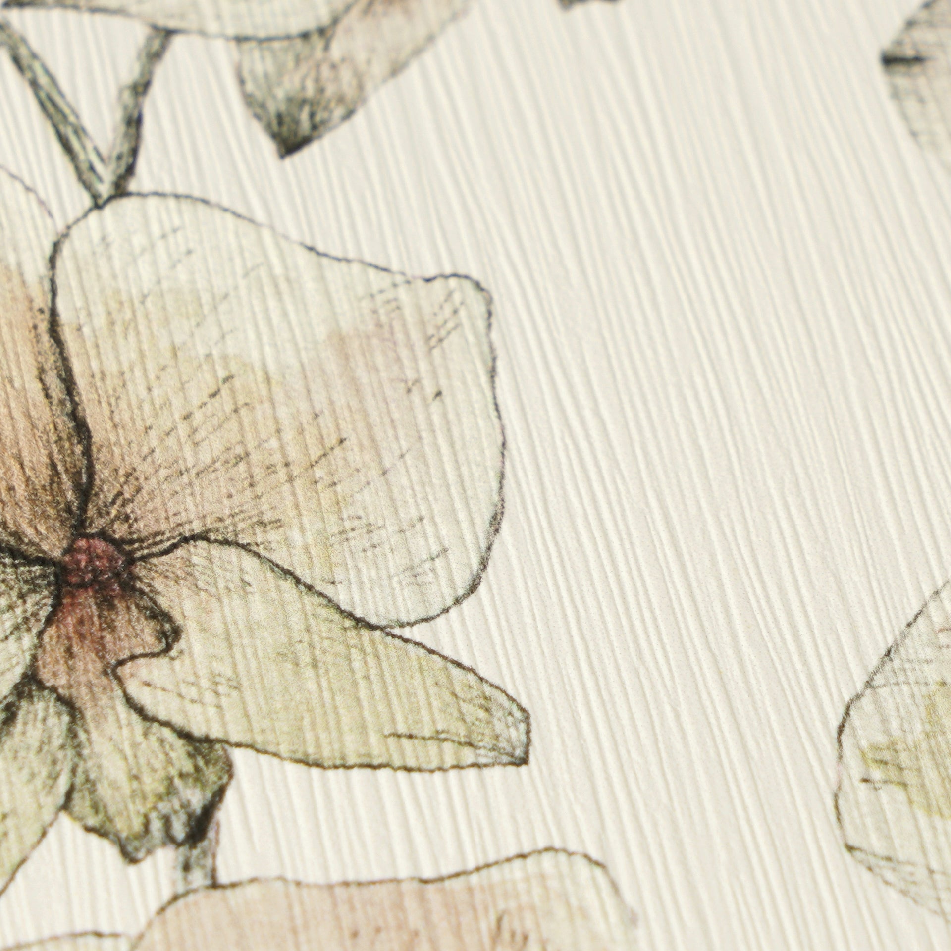 High-Quality Non-Woven Wallpaper White Floral