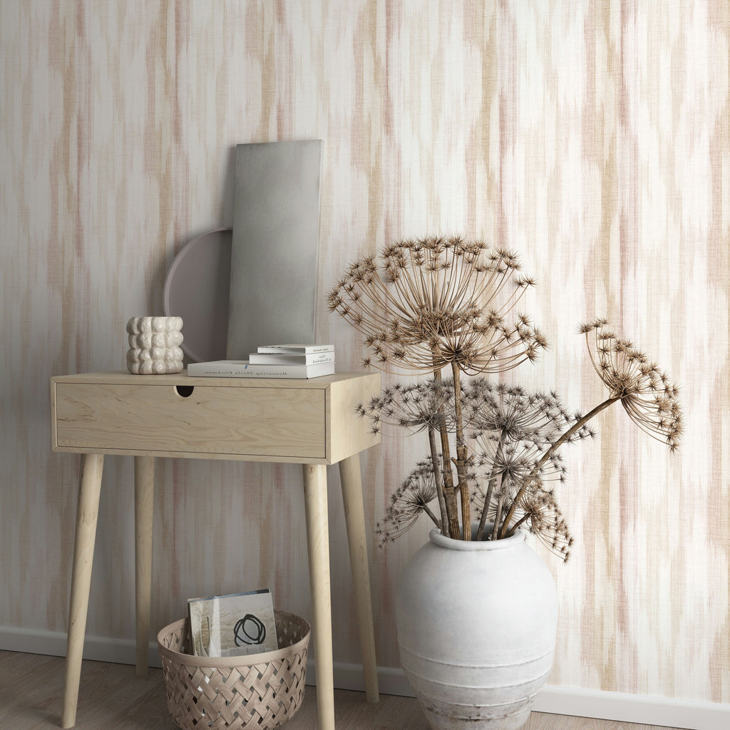 Vliestapete weiß, beige streifentapete
