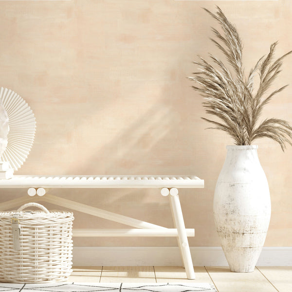 Vliestapete beige einfarbig