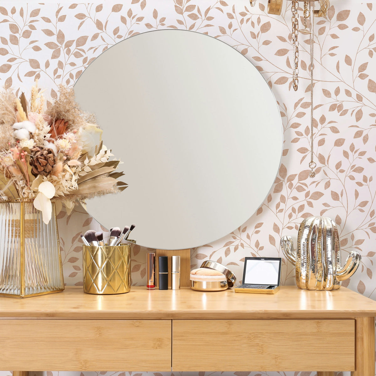 Vliestapete weiß, beige pflanzen