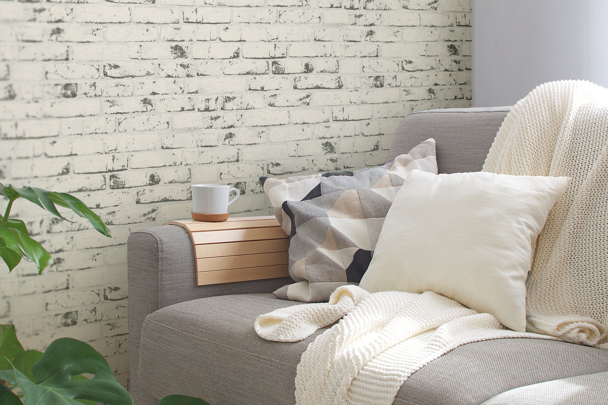 Hochwertige Vliestapete Grau Steinoptik