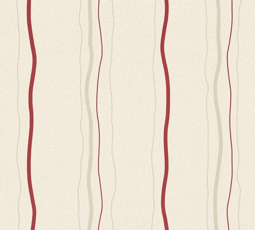 High-Quality Non-Woven Wallpaper Cream Striped Wallpaper