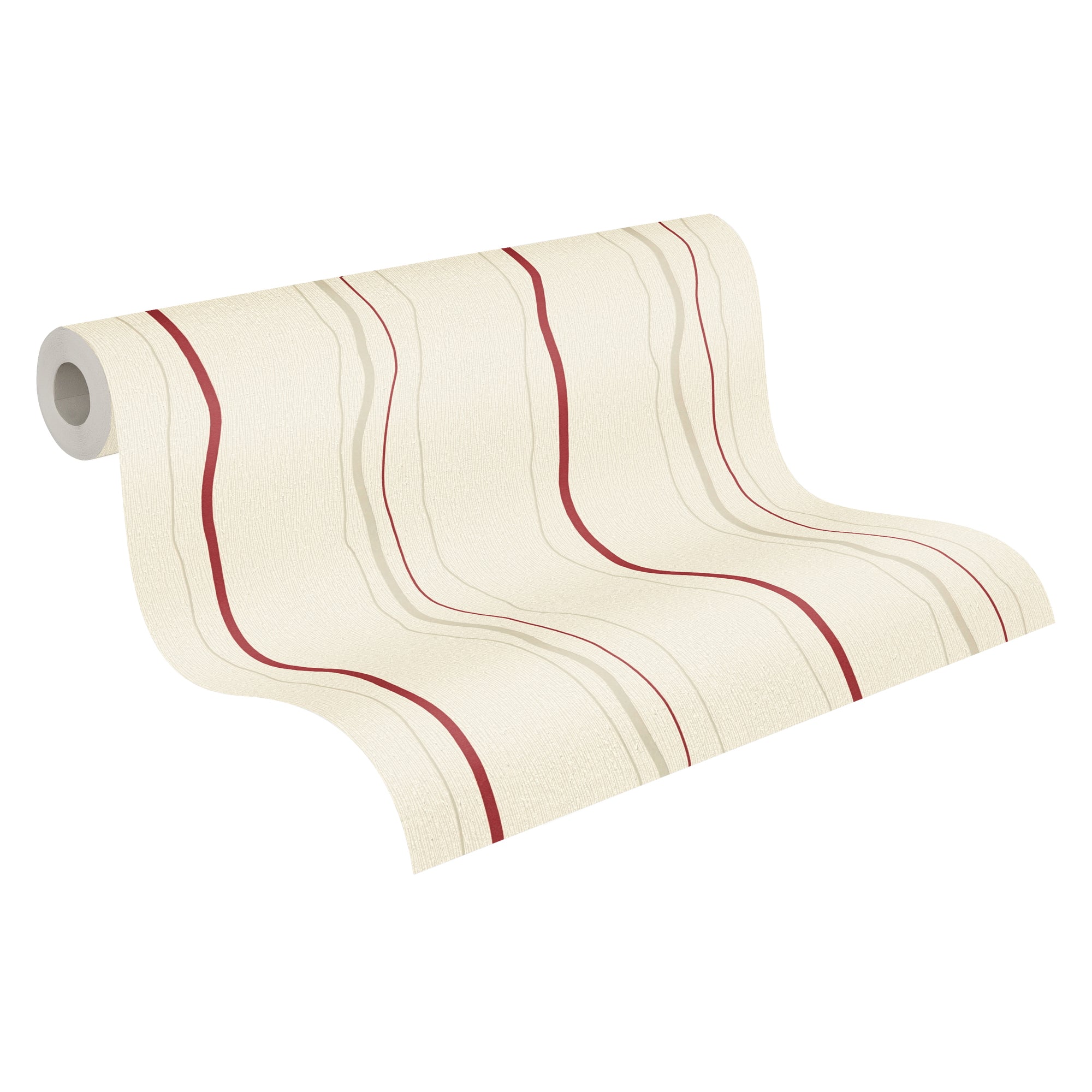 High-Quality Non-Woven Wallpaper Cream Striped Wallpaper