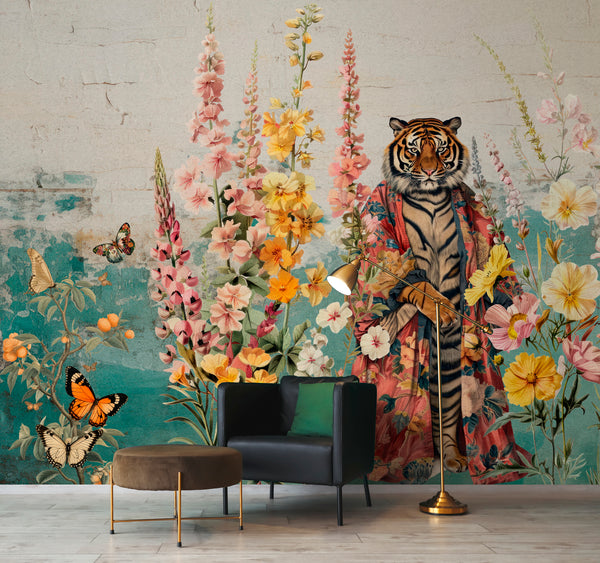 Photo wallpaper digital print Photo wallpaper turquoise animals