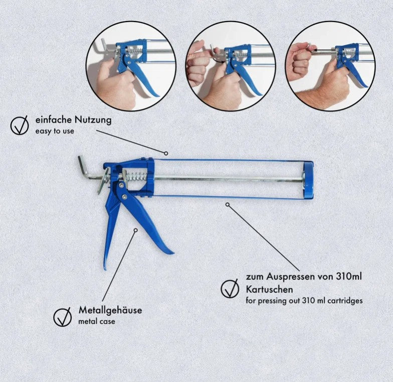 Kartuschenpistole Skelett 310 ml Kartuschenpresse